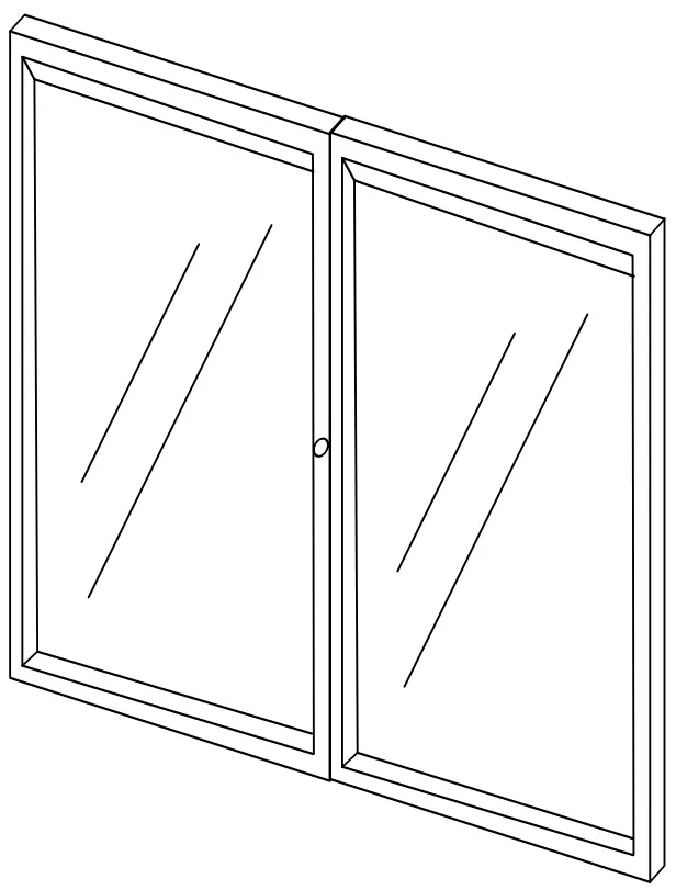 ADIRoffice 504-02-BC 48 in. x 36 in Black Lockable Double Door Enclosed Cork Board Bulletin Memo-FIG10