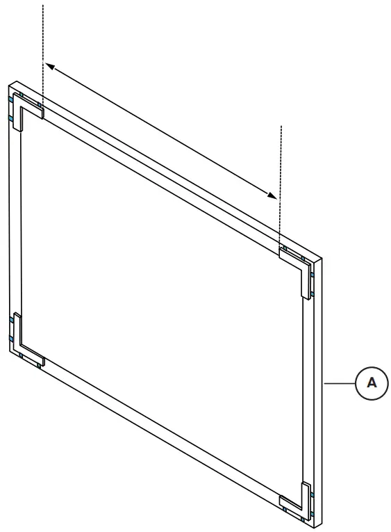 ADIRoffice 504-02-BC 48 in. x 36 in Black Lockable Double Door Enclosed Cork Board Bulletin Memo-FIG4