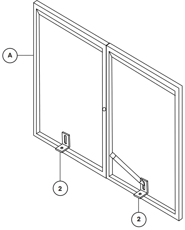 ADIRoffice 504-02-BC 48 in. x 36 in Black Lockable Double Door Enclosed Cork Board Bulletin Memo-FIG7