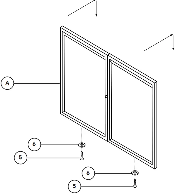 ADIRoffice 504-02-BC 48 in. x 36 in Black Lockable Double Door Enclosed Cork Board Bulletin Memo-FIG9