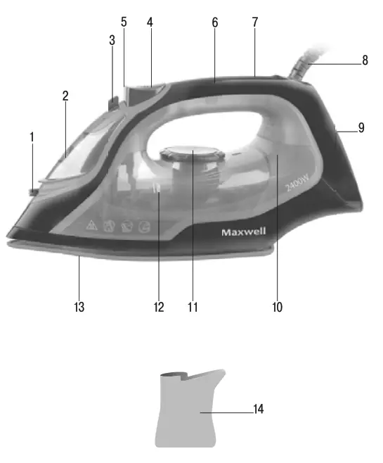 MAXWELL MW-3034 BK Iron