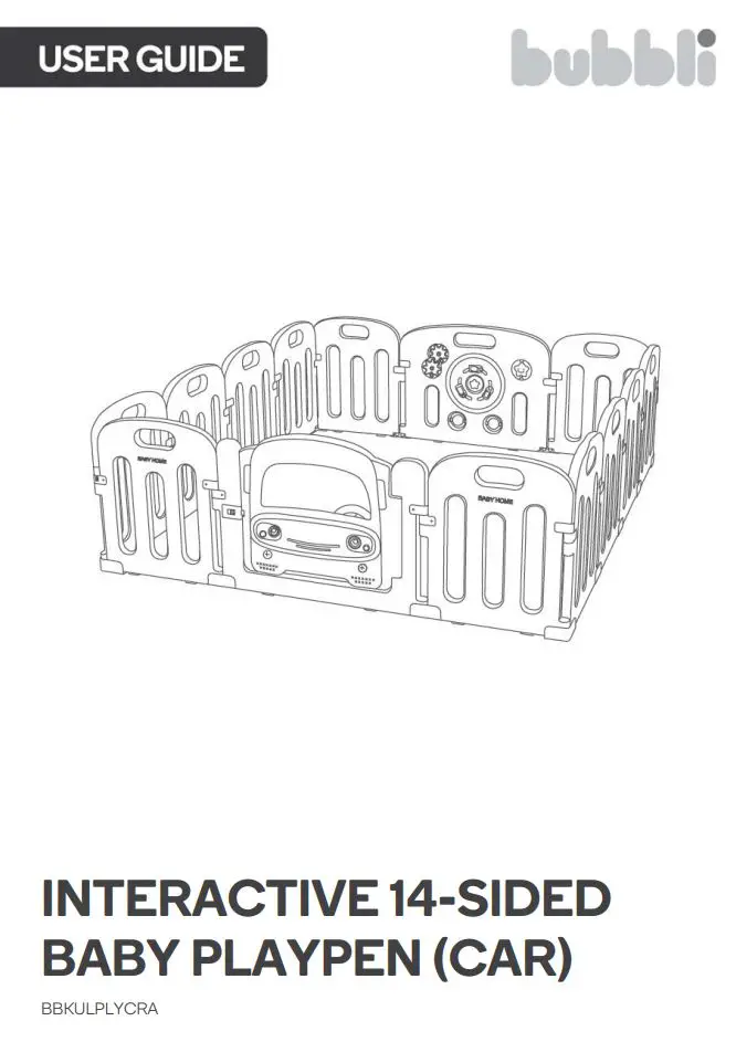kogan BBKULPLYCRA Interactive 14-Sided Baby Playpen User Guide