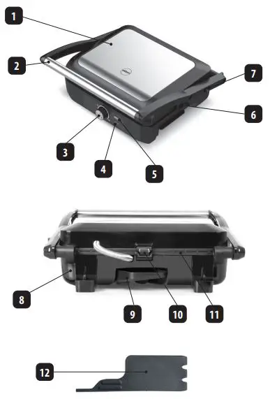 eldom GK160 Parill Contact Grill User Manual - GENERAL DESCRIPTION