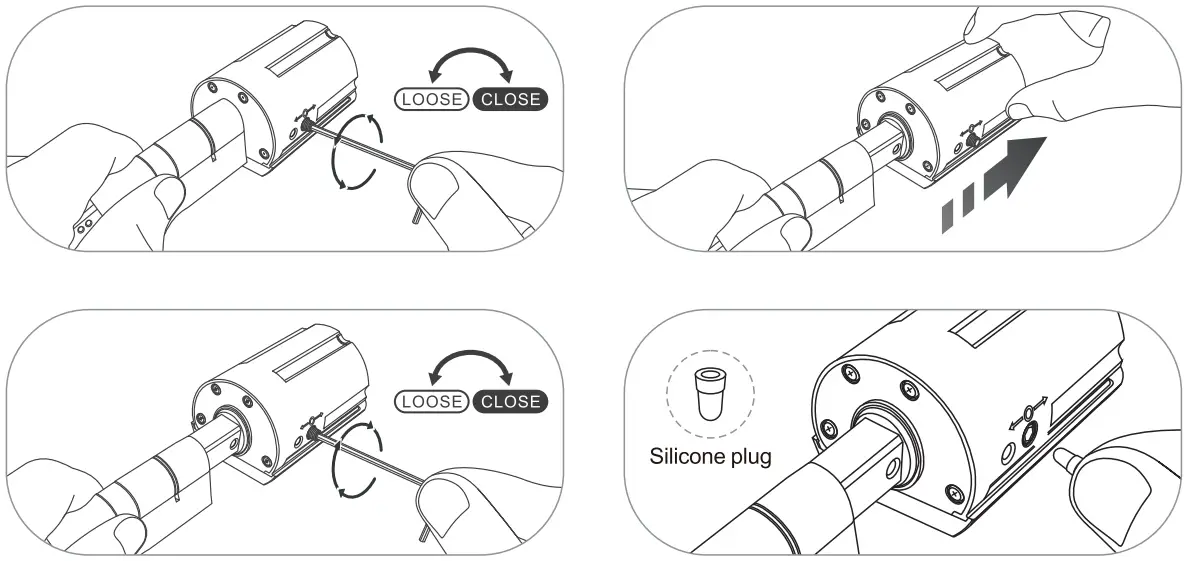 Adjust the length of the cylinder