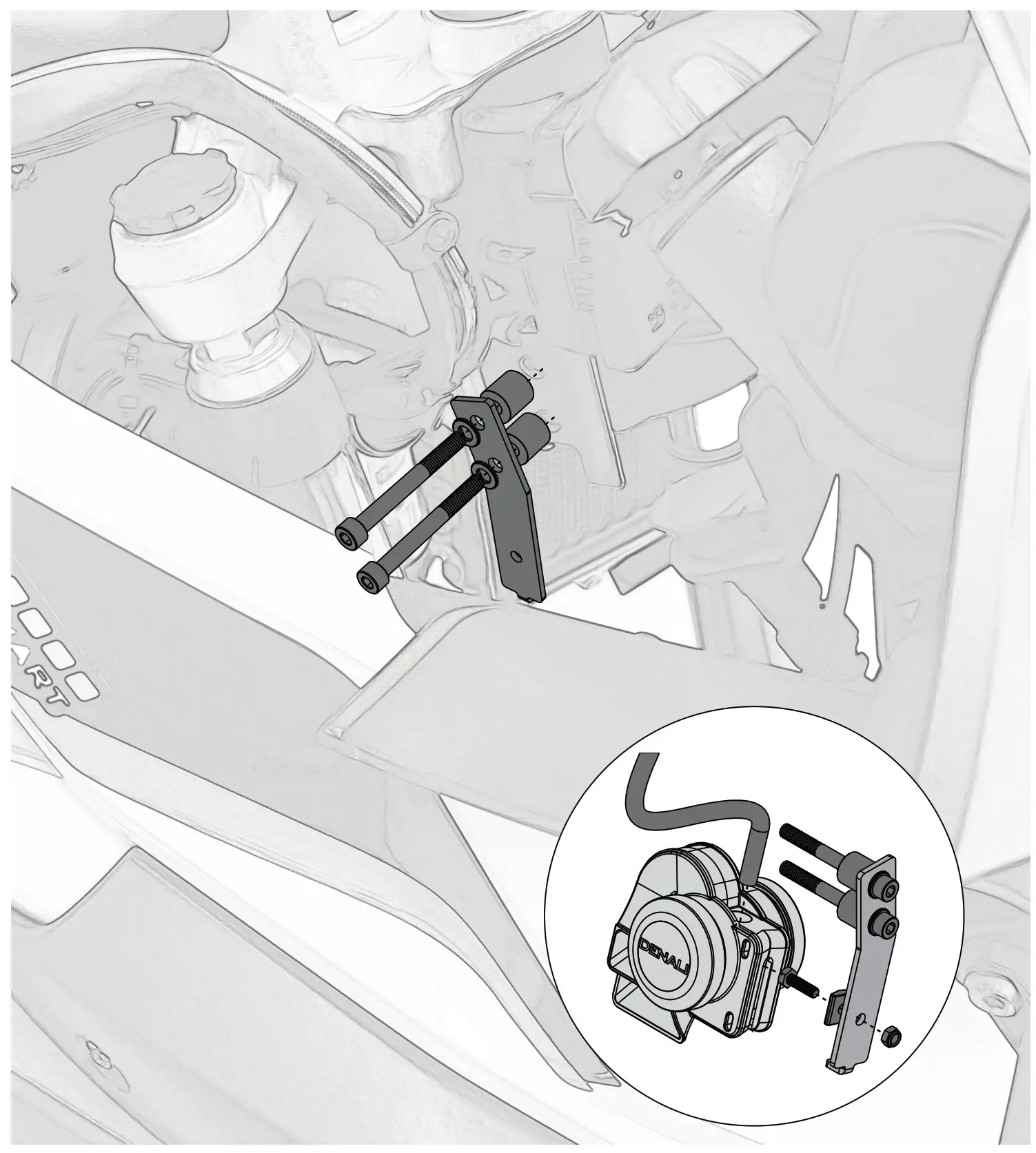 DENALI HMT.07.11001 BMW R1250GS Split - Installing The Acoustic Unit