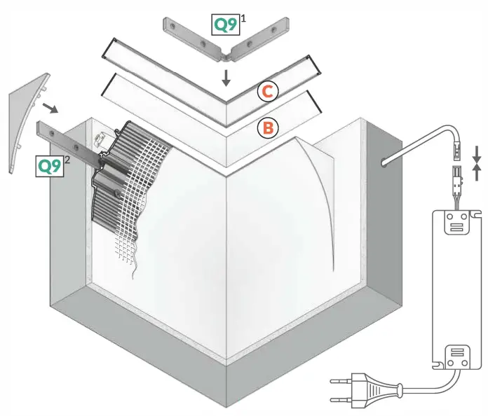 valotehdas-SILEÄ12-BC-Q9-Subtle-Cornice-with -Glow-of-Light-fig 2