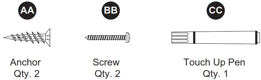 Neutypechic 1591MR 28 241, 1591MR 28 247 28 Inch Mirror - HARDWARE CONTENTS