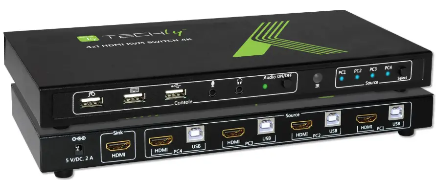 TECH-4x1-USB-HDMI-2-0-KVM Switch 4KX2k-product-image