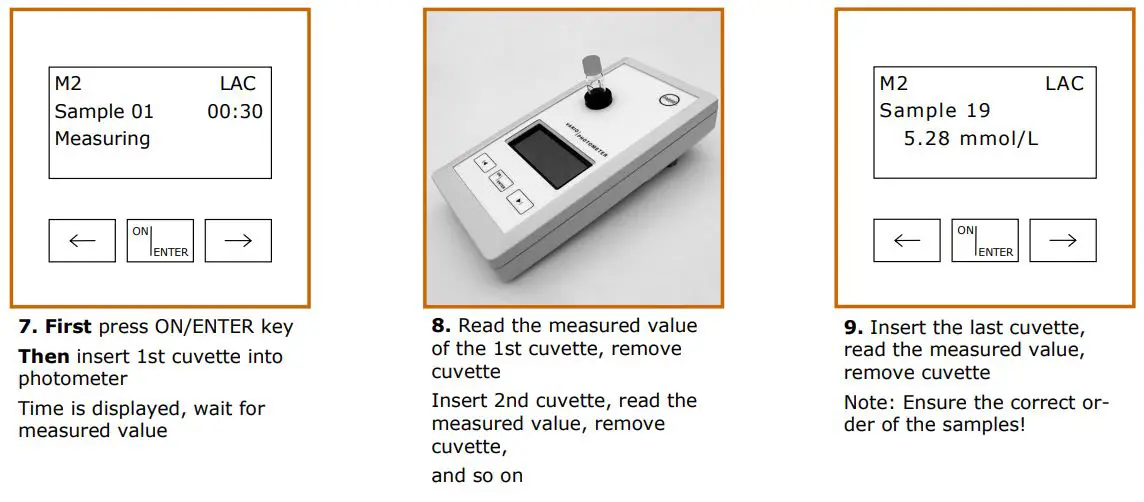 PRAXISDIENST DP 110 Lactat Photometer Plus User Manual - Number of samples per series Up to 20 samples at the same time