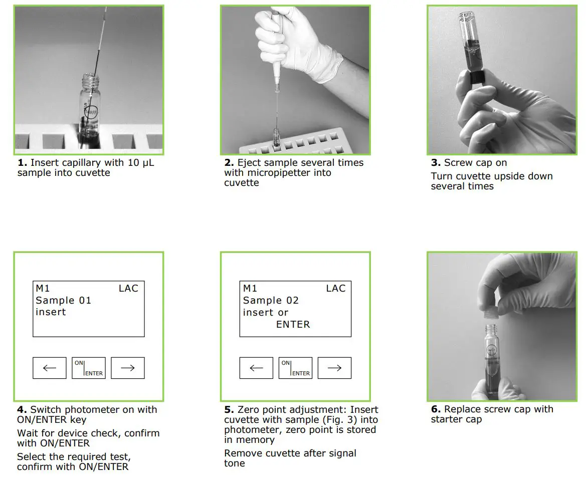 PRAXISDIENST DP 110 Lactat Photometer Plus User Manual - Single measurement