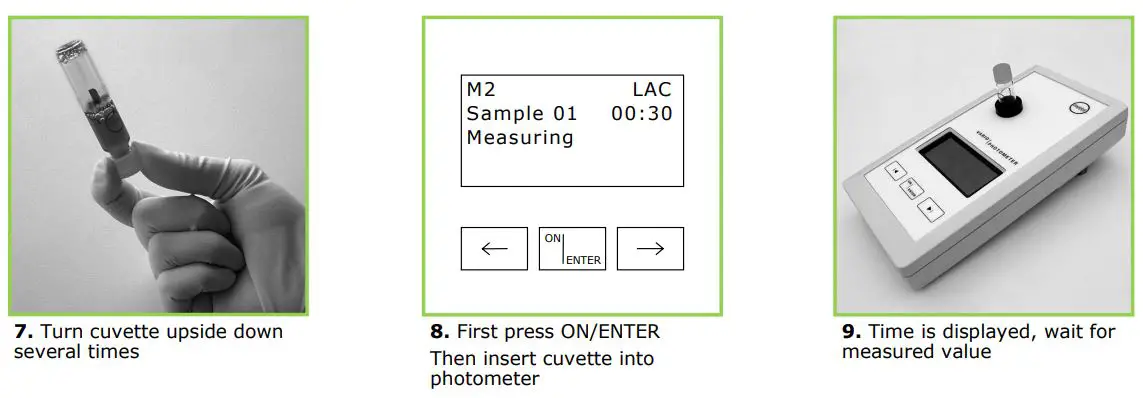 PRAXISDIENST DP 110 Lactat Photometer Plus User Manual - Single measurement