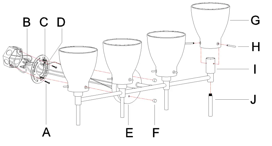 ZEVNI A04680 Corney 30 Inch Wide Black Vanity Light - Figure 1