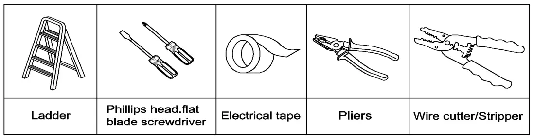 ZEVNI A04680 Corney 30 Inch Wide Black Vanity Light - tools