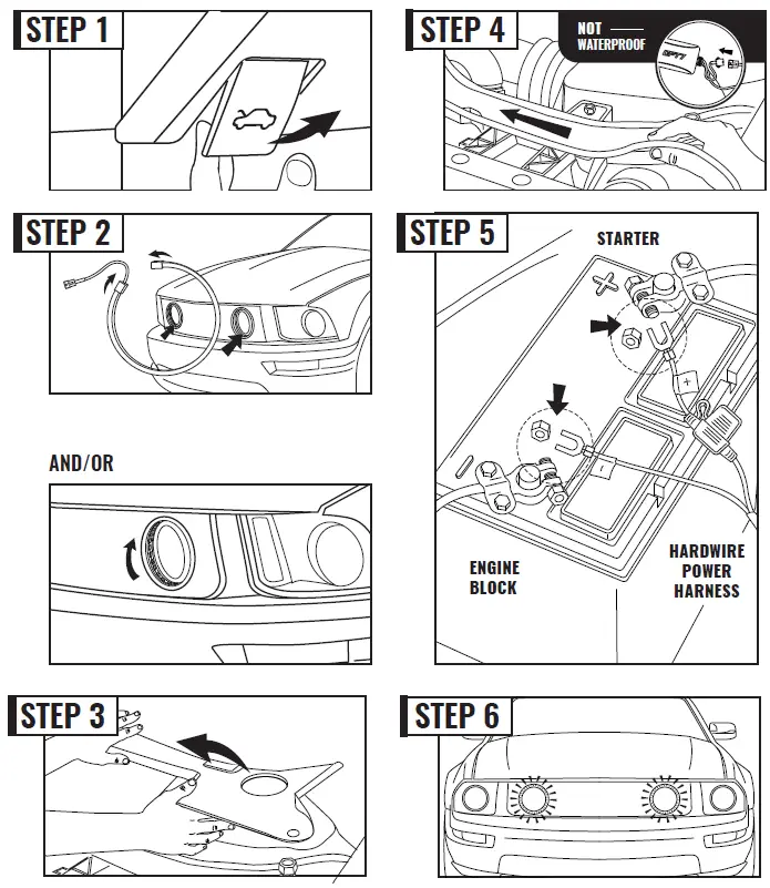 OPT7 LIGHTING AURA Pro 2005-2014 Ford Mustang RGB Halo DRL 2
