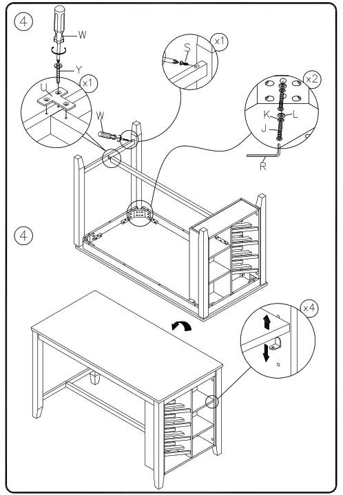ASHLEY D39732 Rokane Dining Table Light Brown - 4