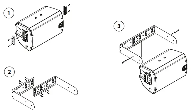 Turbosound iQ15-WB Steel Wall Brackets for iQ Series Loudspeakers - iQ10-WB Yoke Mounting