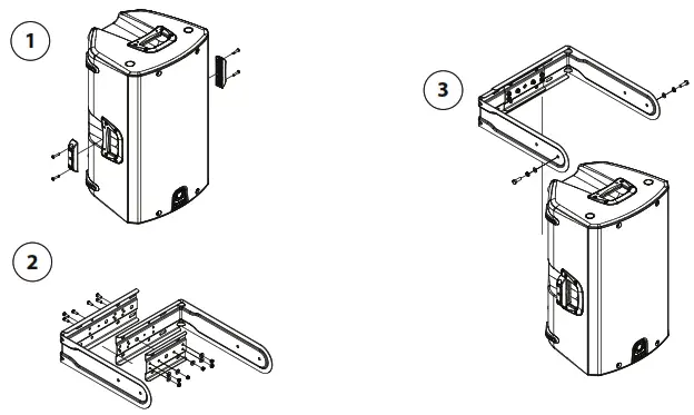 Turbosound iQ15-WB Steel Wall Brackets for iQ Series Loudspeakers - iQ12-WB YOKE VERTICAL MOUNTING