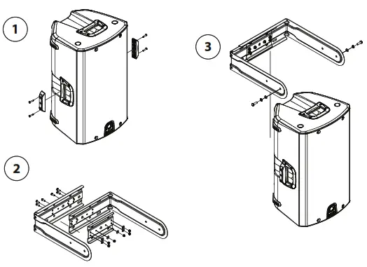 Turbosound iQ15-WB Steel Wall Brackets for iQ Series Loudspeakers - iQ15-WB YOKE VERTICAL MOUNTING