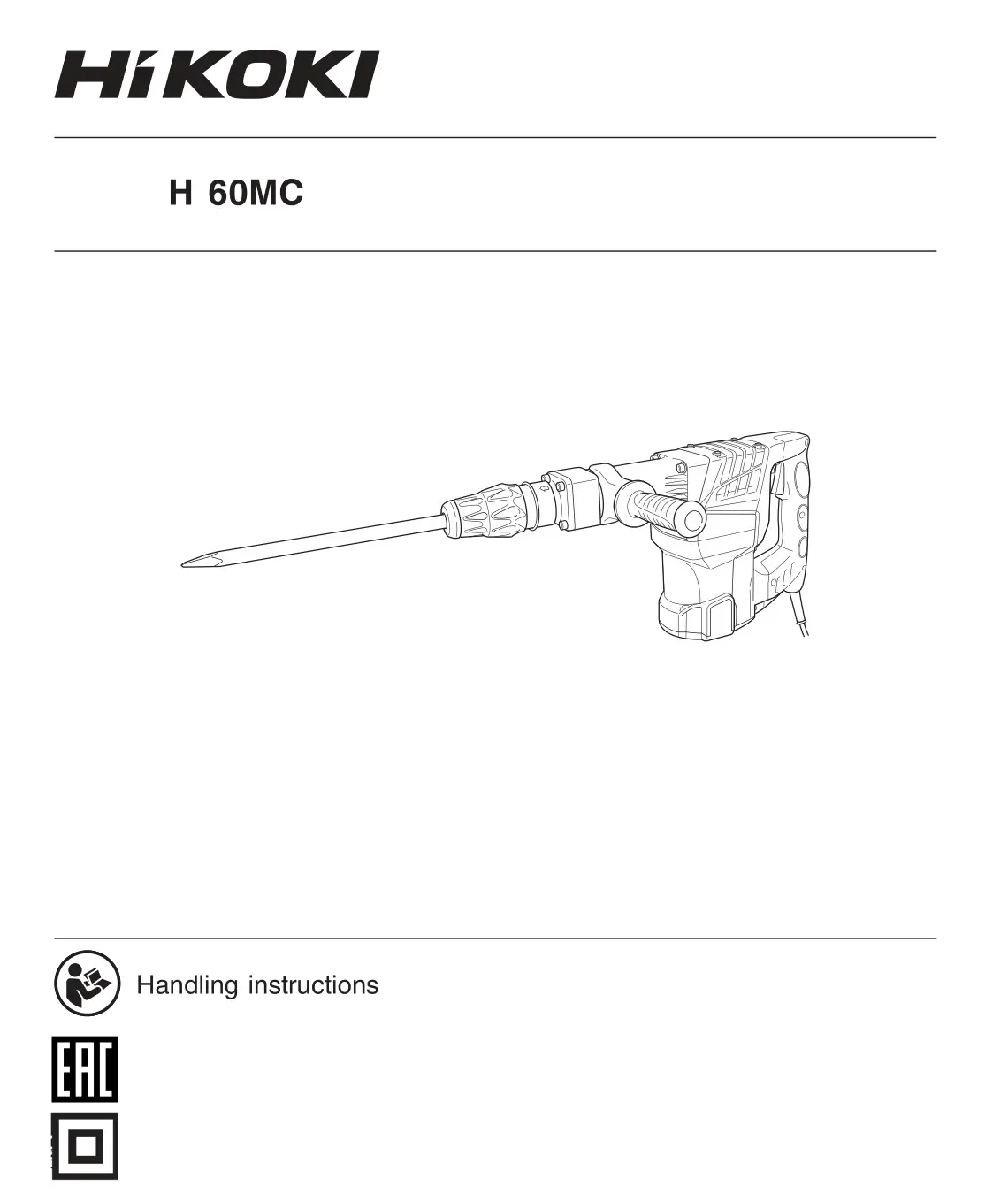 HiKOKI H 60MC Demolition Hammer Instruction Manual