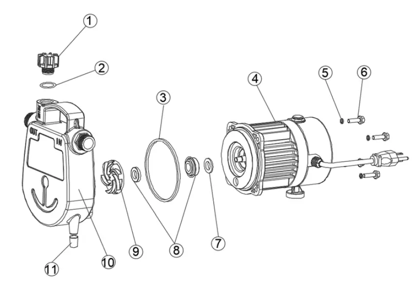 K2 PUMPS UTT05001K 1-2 HP Cast Iron Transfer Pump 8