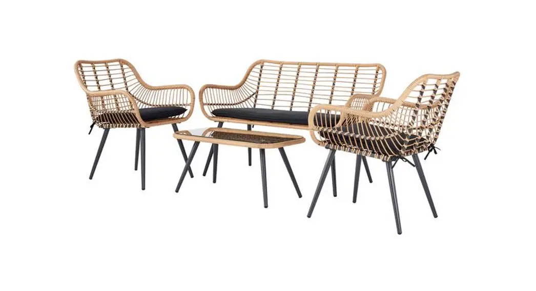 Habitat Bamboo Seater Rattan Effect Corner Dining Set Instruction Manual