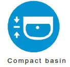 Roca A327683000 Wall hung Fineceramic Basin - icon 1