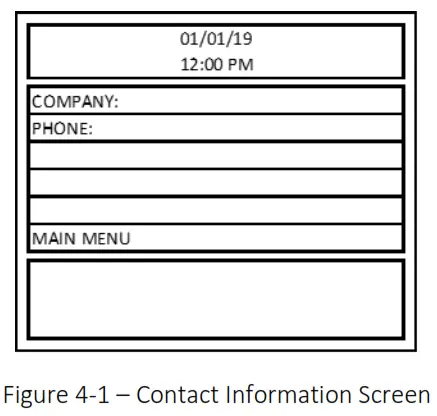 MACURCO DVP-1200-4 BACnet IP Control Panel - Figure 4-1 – Contact Information Screen