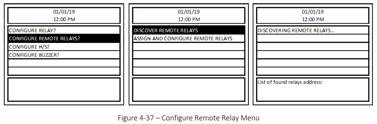 MACURCO DVP-1200-4 BACnet IP Control Panel - Figure 4-37 – Configure Remote Relay Menu