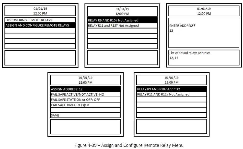 MACURCO DVP-1200-4 BACnet IP Control Panel - Figure 4-39 – Assign and Configure Remote Relay Menu