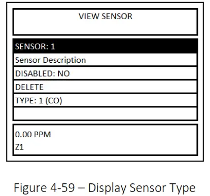 MACURCO DVP-1200-4 BACnet IP Control Panel - Figure 4-59 – Display Sensor Type