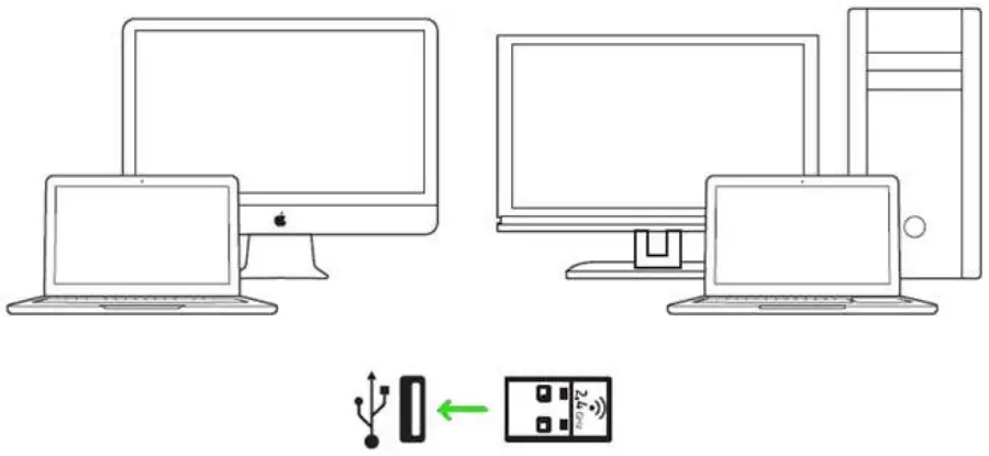 RAZER LANCEHEAD Wireless Gaming Mouse - UsbPort