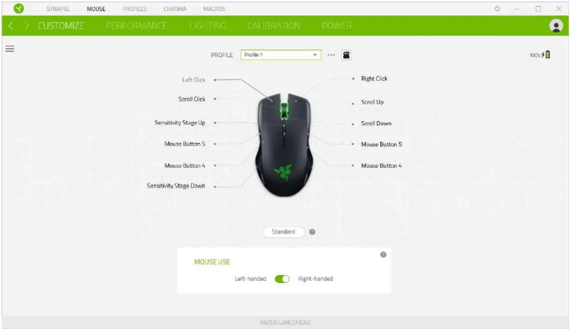 RAZER LANCEHEAD Wireless Gaming Mouse - mouse