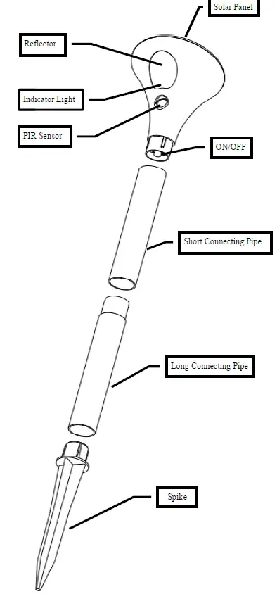 FlinQ Solar LED Garden Spike Light 1