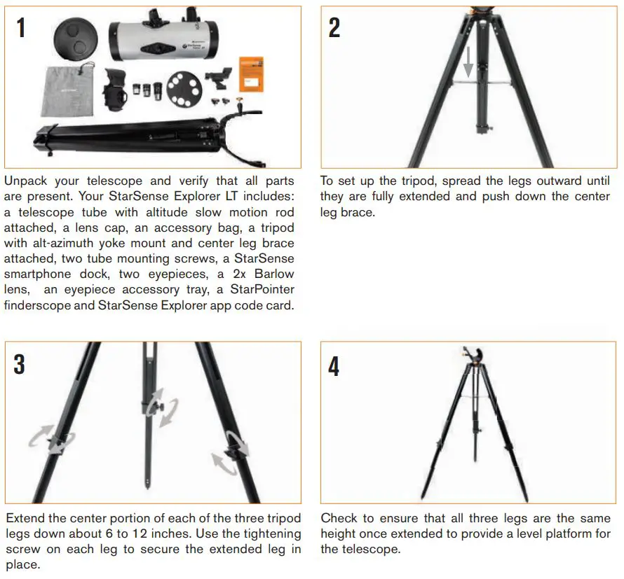 CELESTRON 22453 StarSense Explorer Telescope User Guide - How to use