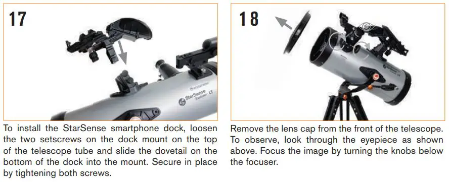CELESTRON 22453 StarSense Explorer Telescope User Guide - How to use