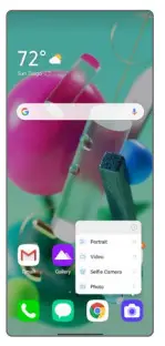 cricket LG K92 5G Smartphone - App shortcuts