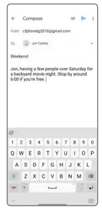 cricket LG K92 5G Smartphone - email message