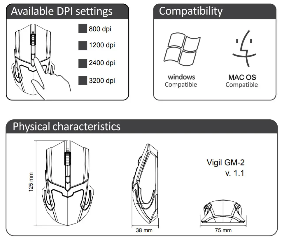 CANYON CND-SGM02RGB Gaming Mouse-dpi