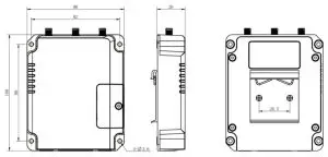 Milesight UR32 GPS MicroSD Dual SIM Industrial Router - Dimensions