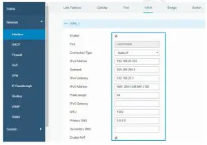 Milesight UR32 GPS MicroSD Dual SIM Industrial Router - configure WAN