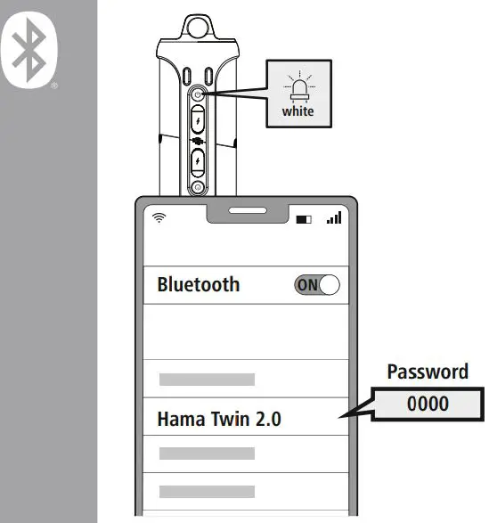 hama 00188220 Twin 2.0 Mobile Bluetooth Speaker Instruction Manual - Bluetooth