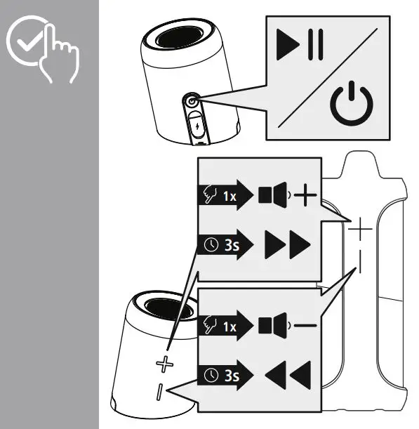 hama 00188220 Twin 2.0 Mobile Bluetooth Speaker Instruction Manual - How to use
