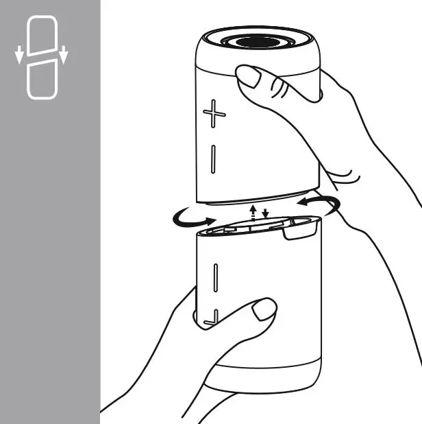 hama 00188220 Twin 2.0 Mobile Bluetooth Speaker Instruction Manual - assembly