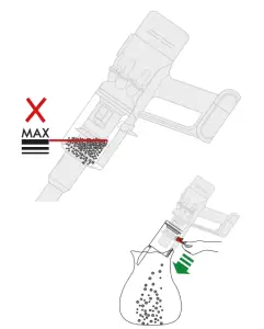 dyson 722596 Micro 1.5kg Vacuum Cleaner--Emptying your bin