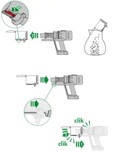 dyson 722596 Micro 1.5kg Vacuum Cleaner--Emptying your bing