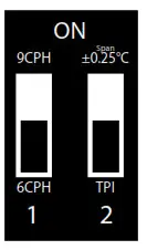 SALUS RT310 Digital Room Thermostat- DIP switches parameters