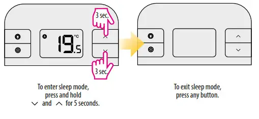 SALUS RT310 Digital Room Thermostat-Sleep Mode
