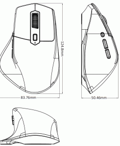 perixx PERIMICE-803A Wireless Ergonomic Mouse - Product Illustraon1