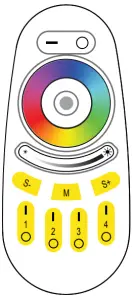 MiBOXER LDRF RGBW6 MZ 2 4 GHz Wi Fi Multi Zone RGBW Controller and Remote - warning