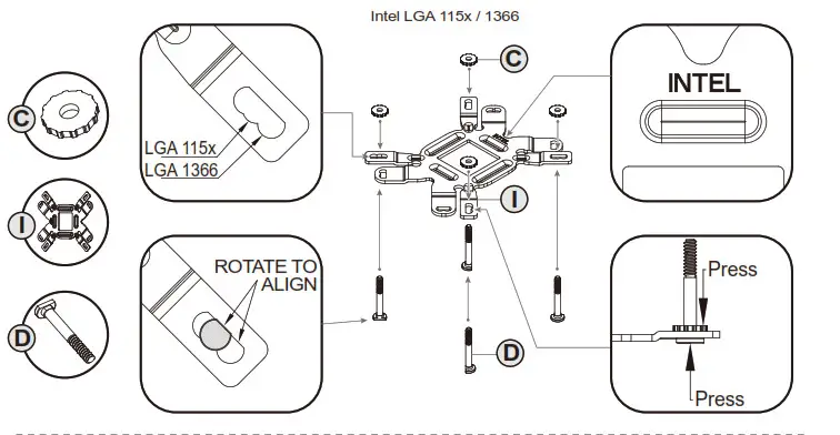 SILVERSTONE iCEGEM360 High Performance All in One Liquid Cooler- Accessories 4